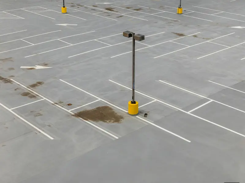 Apartment block car bay before EV charger installation in Newtown