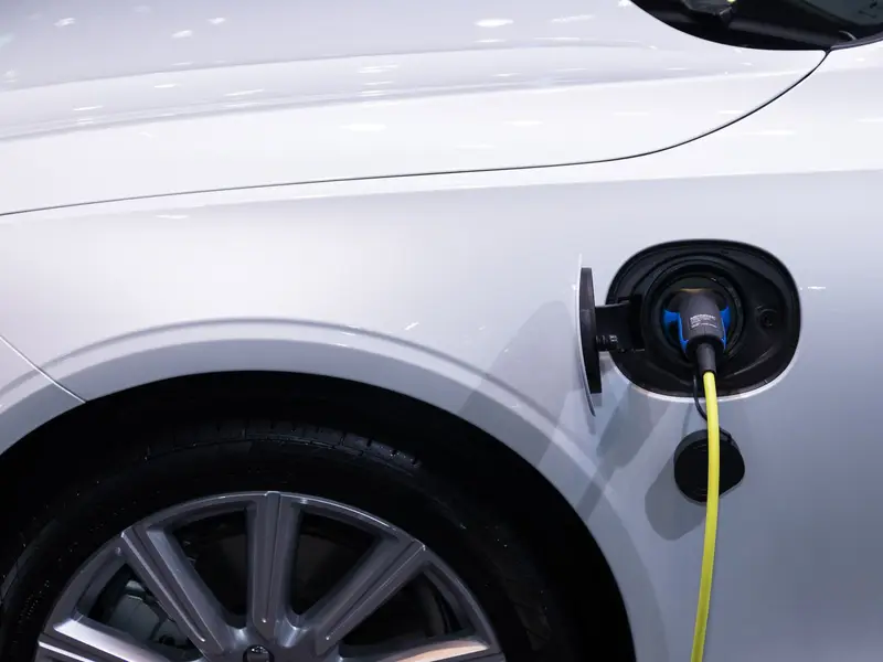 Row of commercial EV chargers installed for a fleet in Alexandria