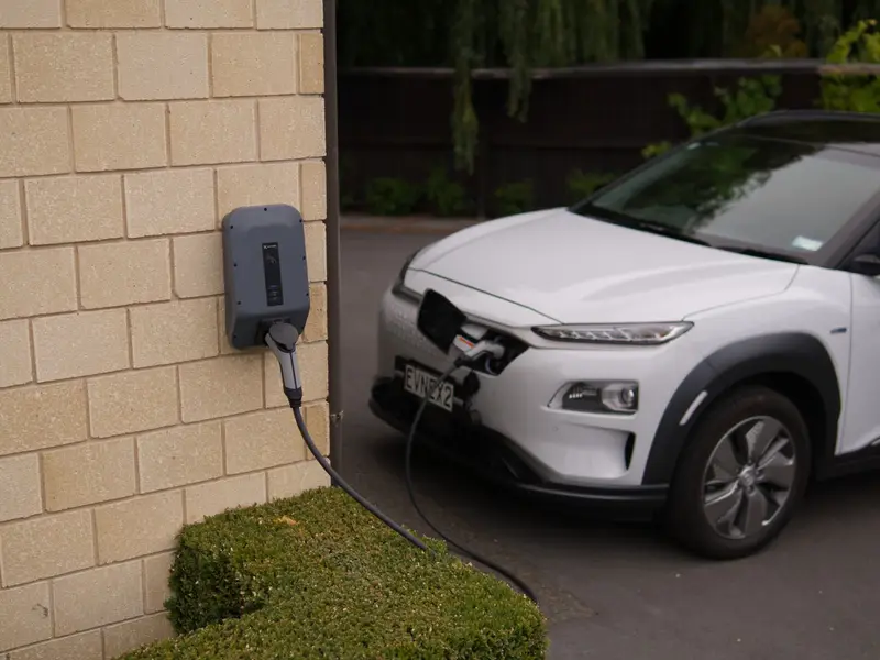 Tesla Wall Connector installed on garage wall in Mosman
